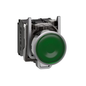 green flush complete illum pushbutton Ø22 spring return 1NO+1NC 220...240V