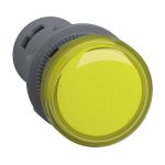 Pilot light, plastic, yellow, Ø 22 mm, with integral LED, 220…230V AC, Anti-interference