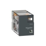 miniature plug-in relay - Harmony RXM2L - 2 C/O - 230 V AC - 5 A - with LED
