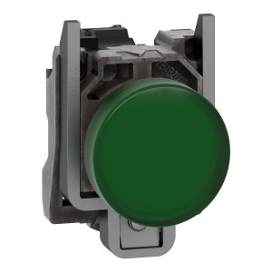 green complete pilot light Ø22 plain lens with integral LED 24V