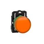orange complete pilot light Ø22 plain lens with integral LED 24V