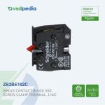 Single contact block, Easy Harmony XB2, screw clamp terminal, 1NC