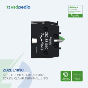 Single contact block, Easy Harmony XB2, screw clamp terminal, 1NO