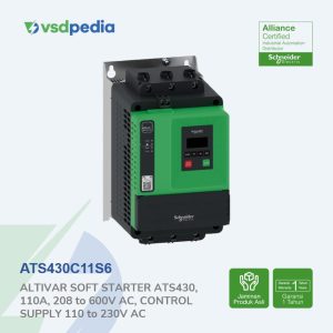 Soft starter, Altivar Soft Starter ATS430, 110A, 208 to 600V AC, control supply 110 to 230V AC