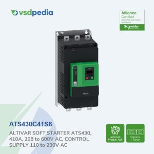 Soft starter, Altivar Soft Starter ATS430, 410A, 208 to 600V AC, control supply 110 to 230V AC