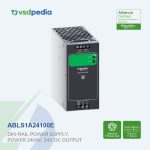 single phase power supply, 100 to 240V AC input, 24V DC output, 240W, Din-rail, IP20